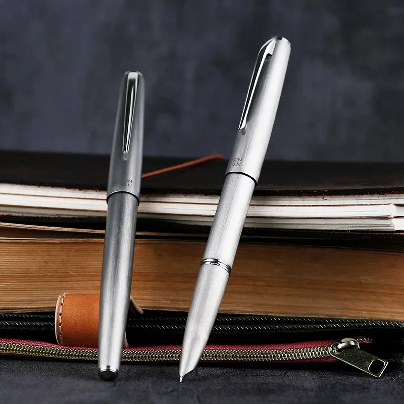 

Majohn Ti200 Titanium Alloy Metal Fountain Pen Fine Size / 14K Gold 0.5mm With Converter Office Business Writing Ink Smooth Pen