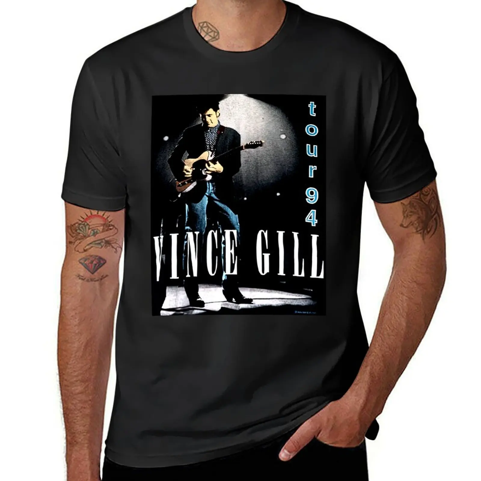 Vintage Music - Vince Gill Tour T-Shirt summer tops boys whites heavyweight t shirts for men