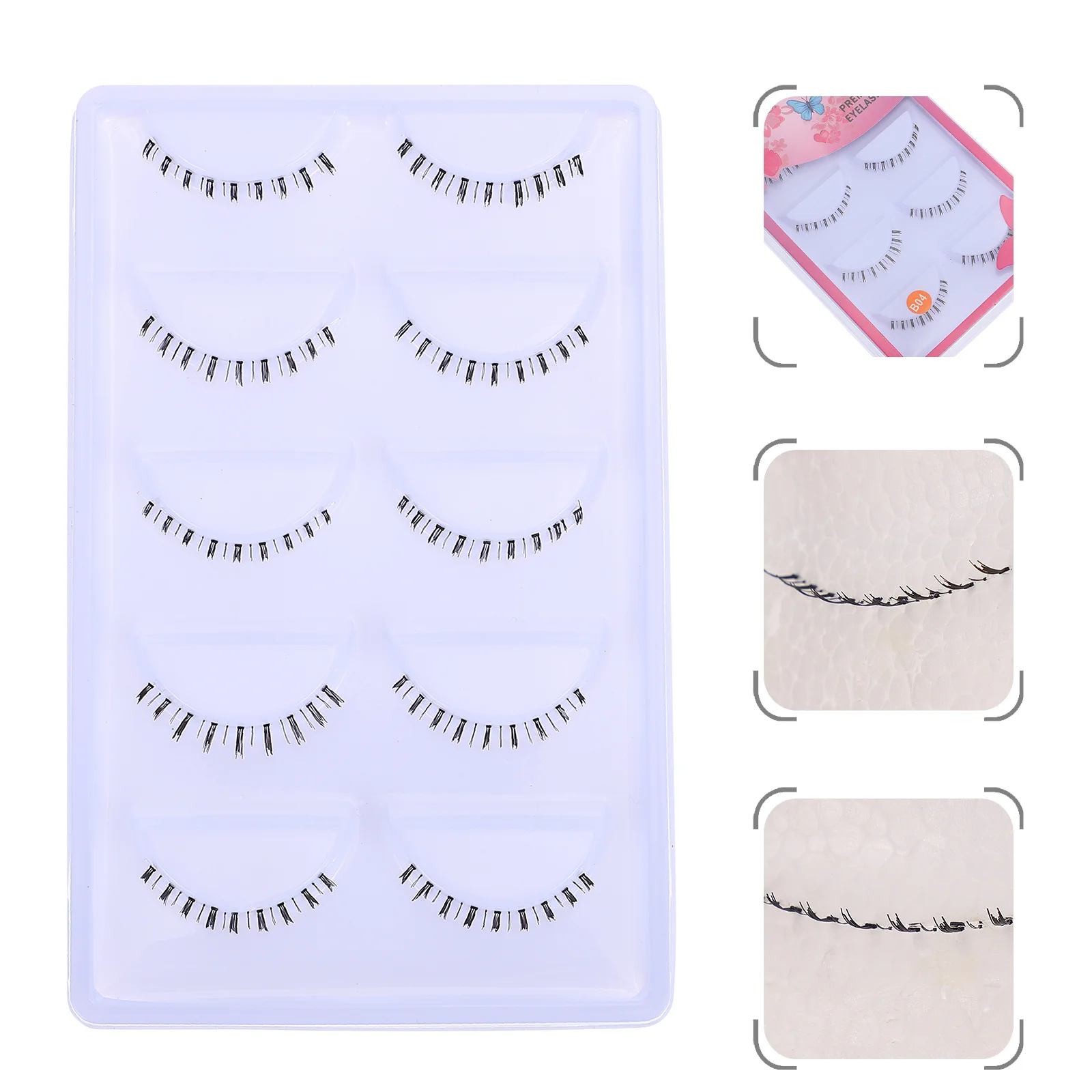 

10Pairs Premium False Eyelashes Bottom Lashes Strip Skin Friendly Safe Use for Stunning Makeup Bottom Lashes False Eyelashes