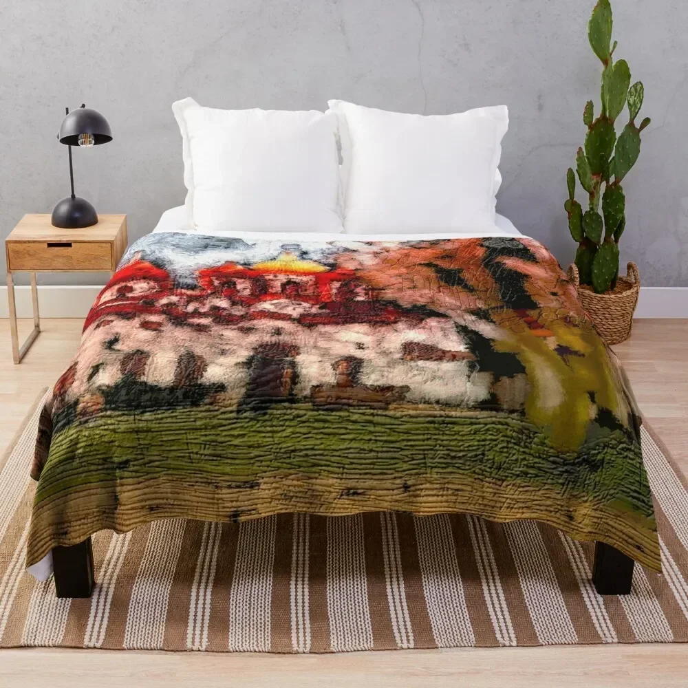 

Colorful Abstract Cathedral Art Throw Blanket Anti Shedding Soft Fuzzy Blanket for Home