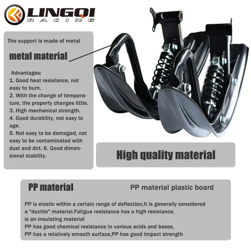 Patines de motocicleta ATV, Snowboard UTV, trineo de nieve de invierno, plástico Universal para Pit Dirt Bike, accesorios de pista de esquí