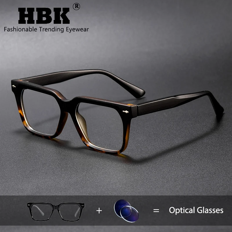 

HBK классические женские очки для чтения с защитой от синего света, модные квадратные очки в толстой оправе, очки по рецепту TR-90, мужские очки