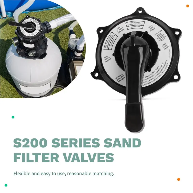 X08A SPX0710XBA Multiport Valve Replacement With Key Cover, W/Handle Assembly, Gasket& O-Ring For Hayward SP0710, SP0710X,