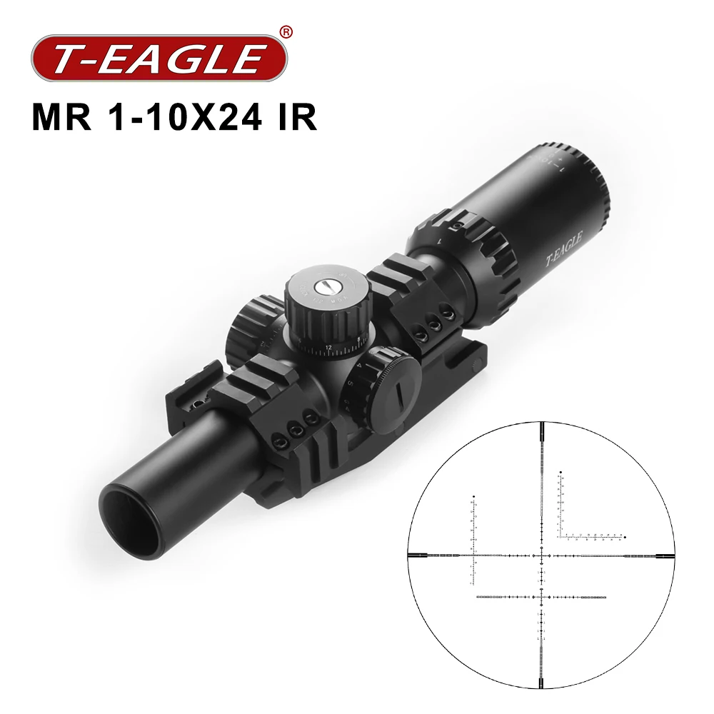 T-EAGLE MR1-10x24IR Hunting Optics Tactical Rifle Scope PCP Air Gun Sight Riflescope Spotting  Optical Collimator