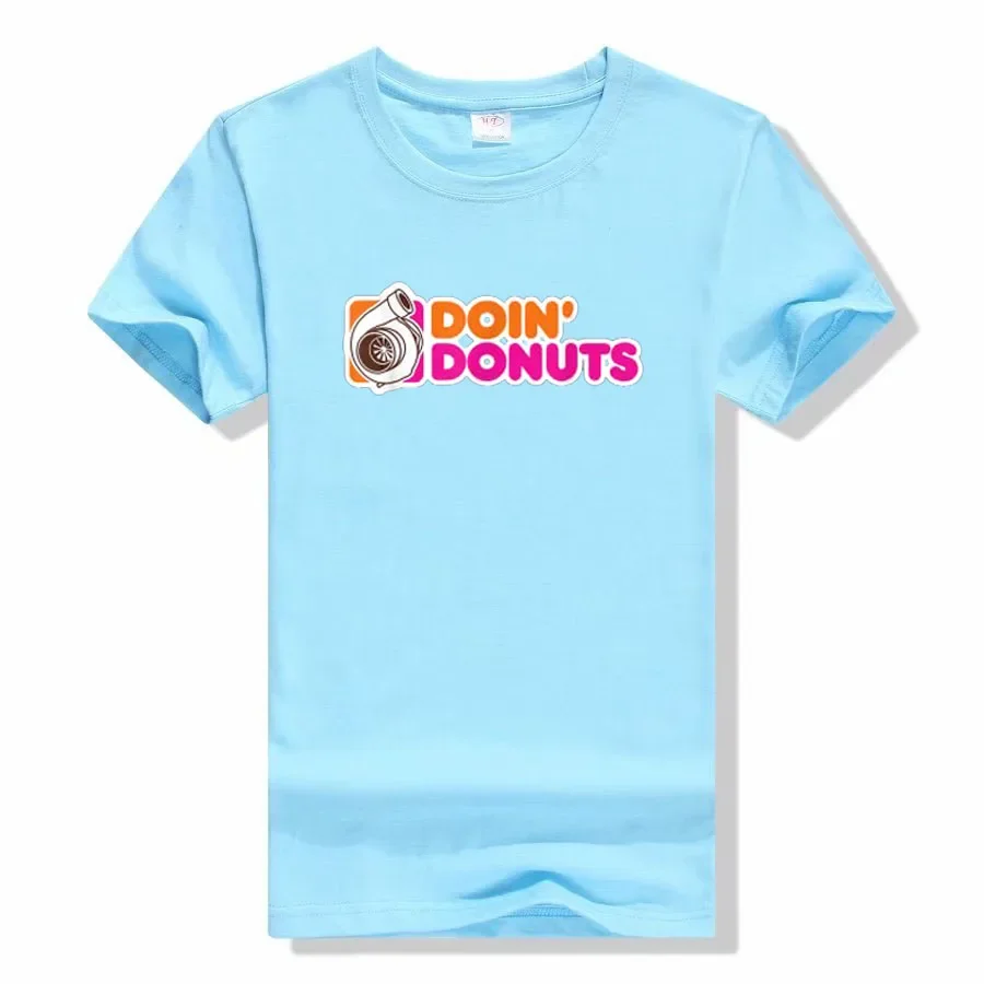 Doin' Donuts - Funny Racing & Drift Car Enthusiast T-Shirt Car Lover Graphic Tee Tops Short Sleeve Women Men Clothing Cool Gifts