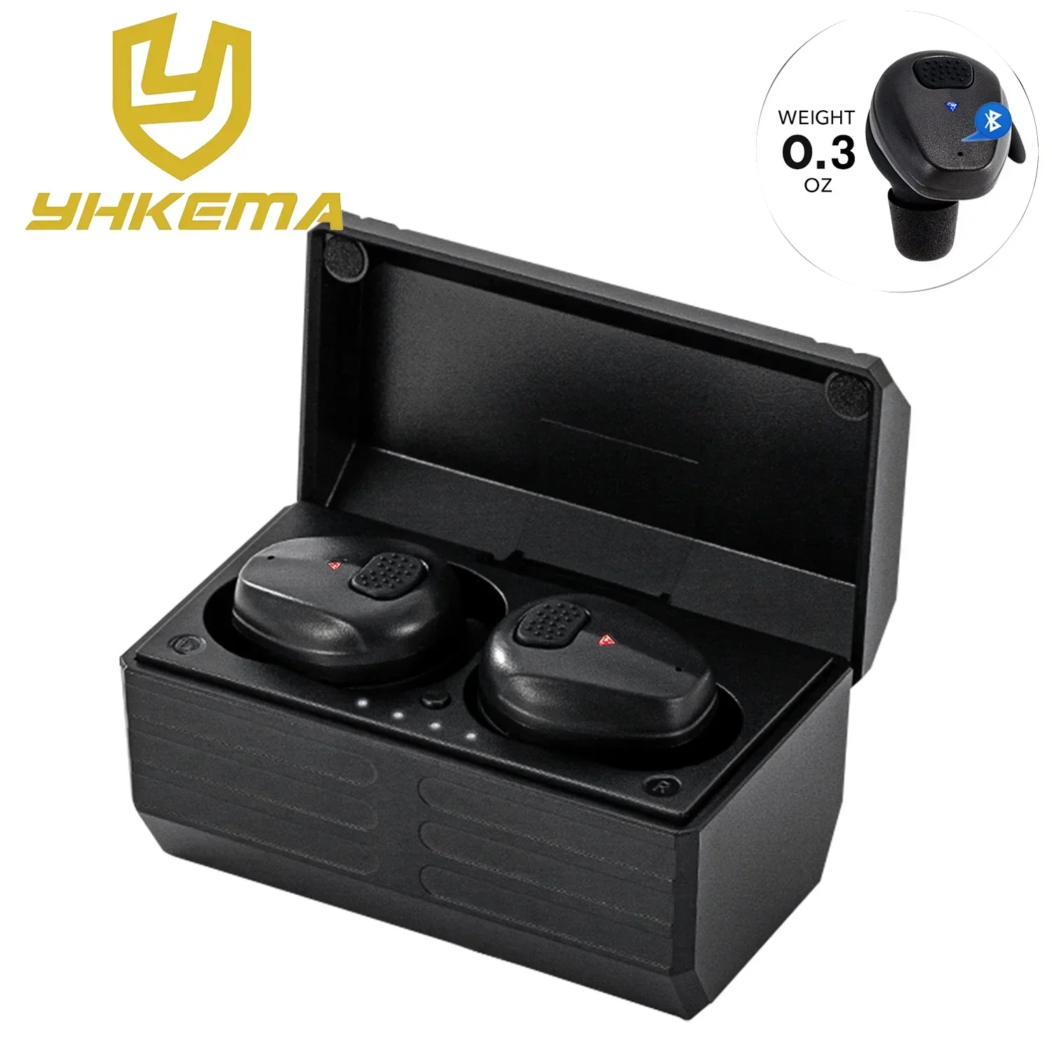 YHKEMA EB10 2024 New Electronic Shooting Ear Protection Bluetooth5.3, Hearing Protection EarPlugs NRR27dB