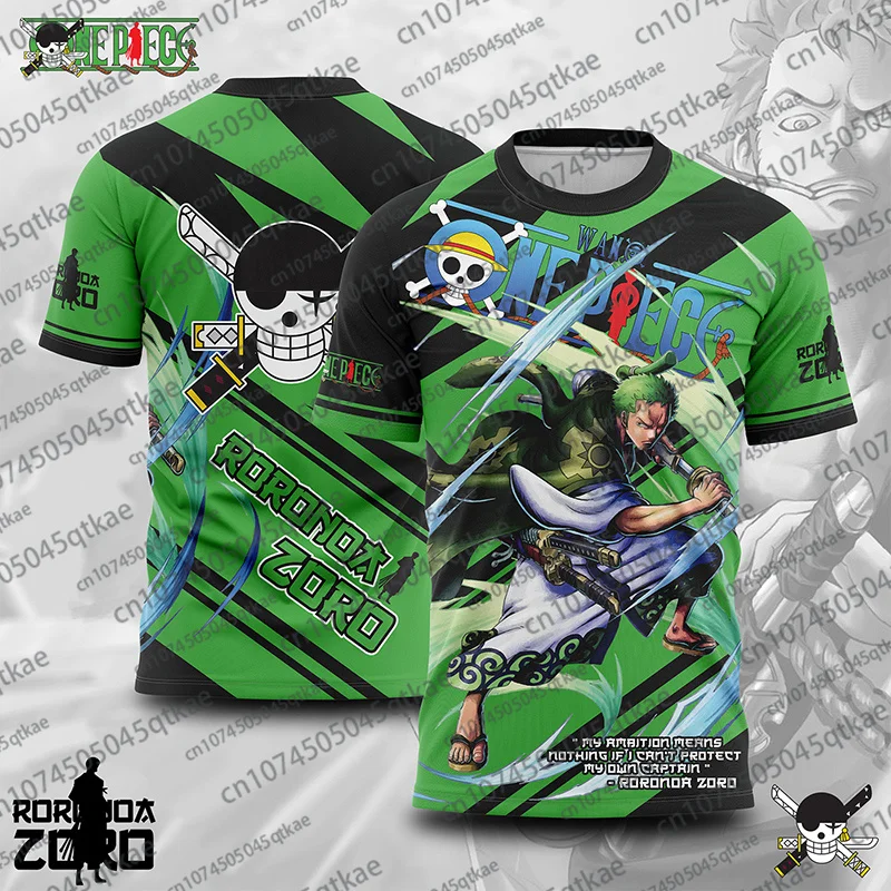 Anime uma peça luffy zoro camiseta impressão 3d roupas moda streetwear camiseta verão manga curta esporte unisex cosplay tshirt