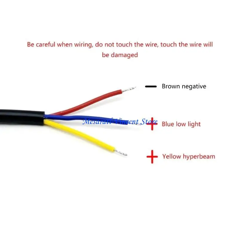 

A70F High Low Beam Motorcycle Led Fog Light Lamp Wiring Cable For Dirt Bike