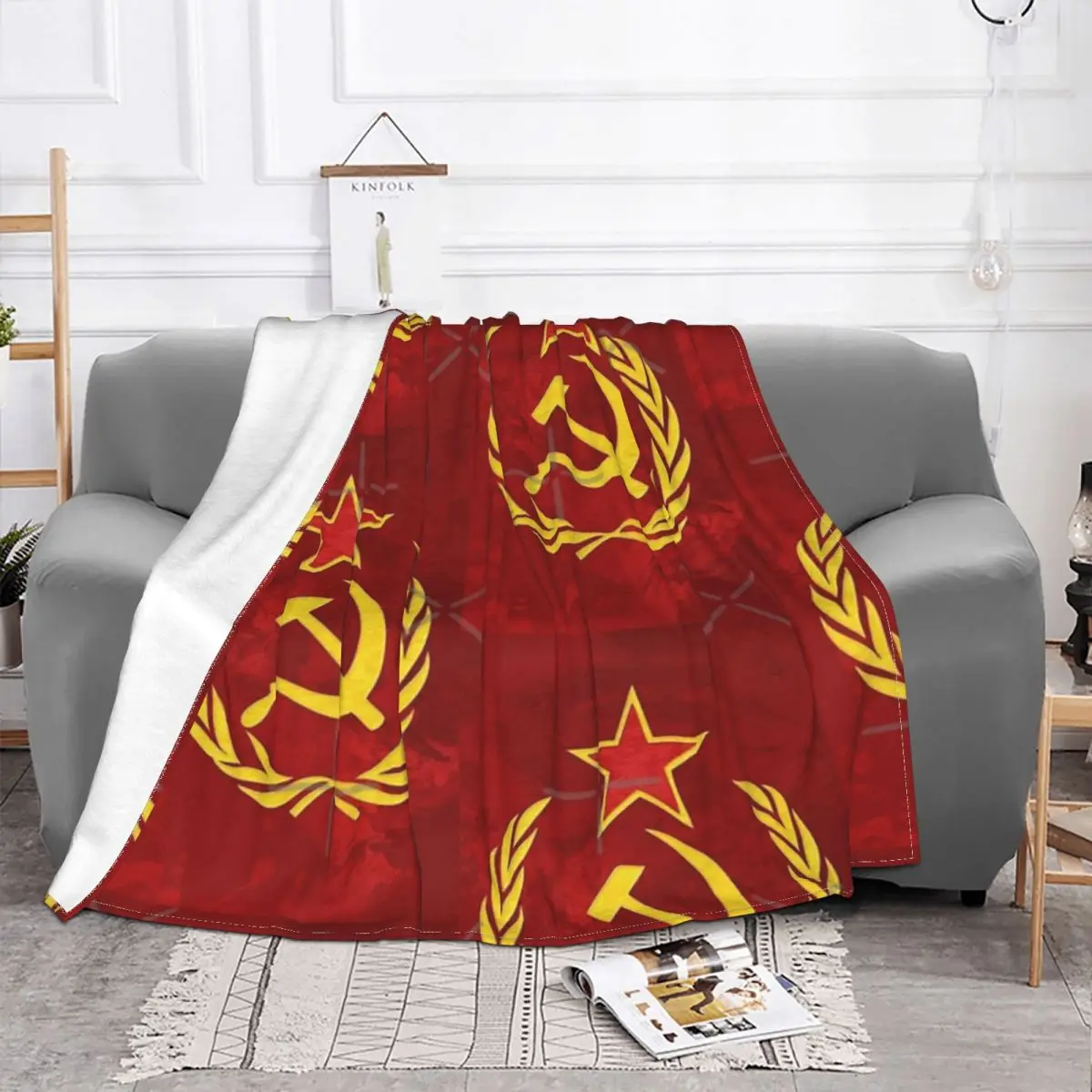 HAMMER AND SICKLE Four Seasons Universal Blanket Campsites Can Be LaidChristmas Present