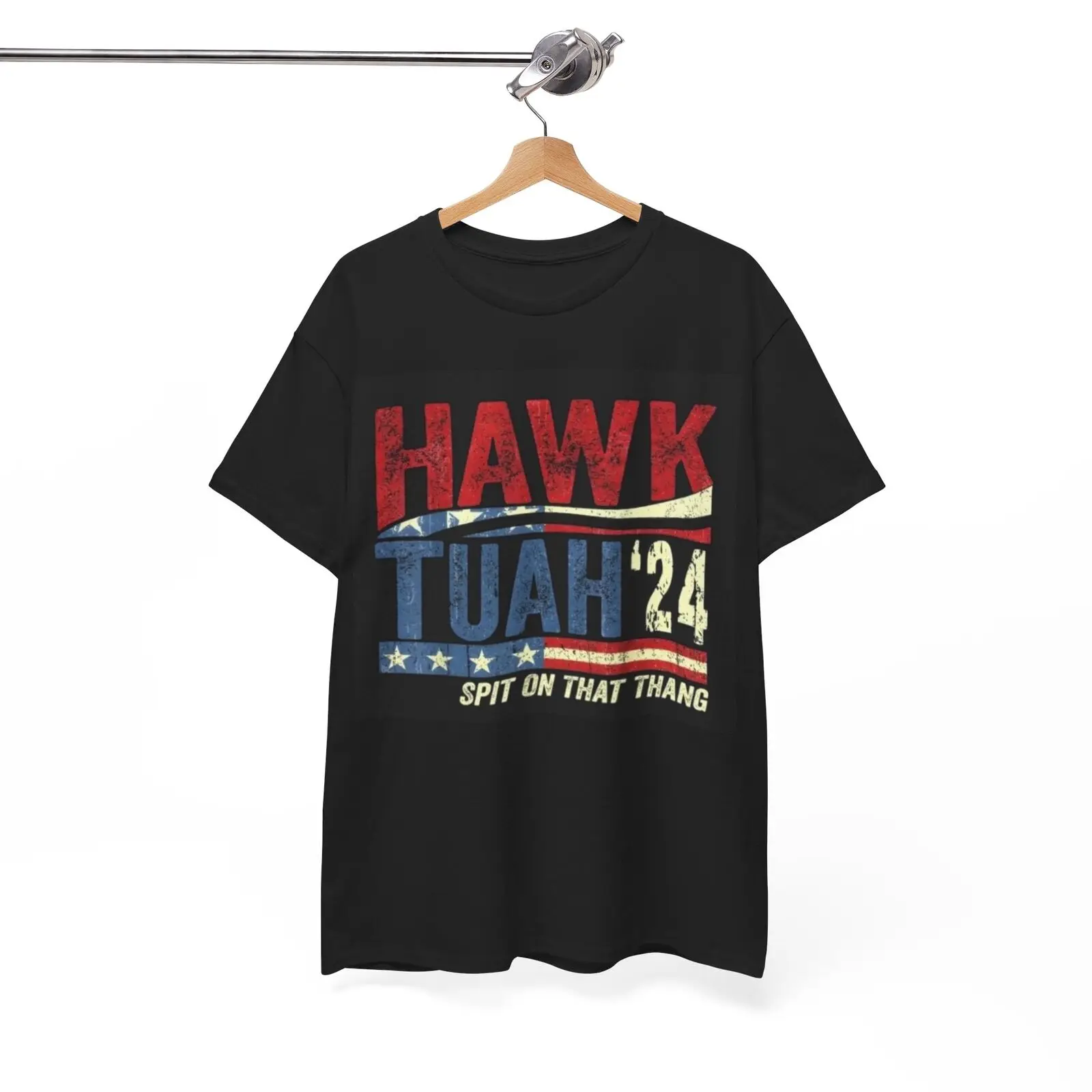 Hawk Tuah 2024 Spit On That Thang Funny Meme Gift Unisex Heavy Cotton Tee