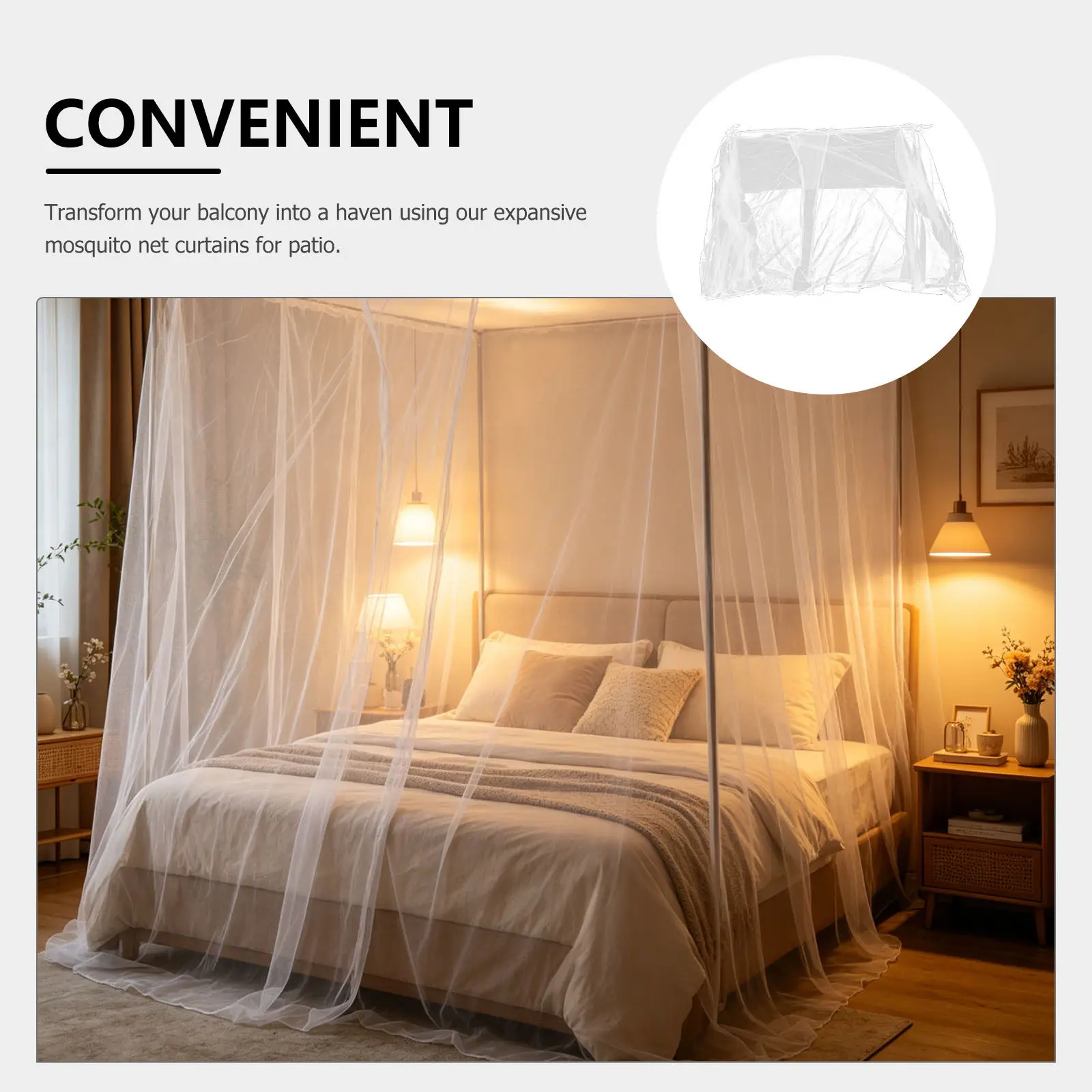 Large Mosquito Net Outdoor Patio Net Curtains Breathable Insect Mesh for Gazebo Porch Tent Canopy Transparent Bug Screen Netting
