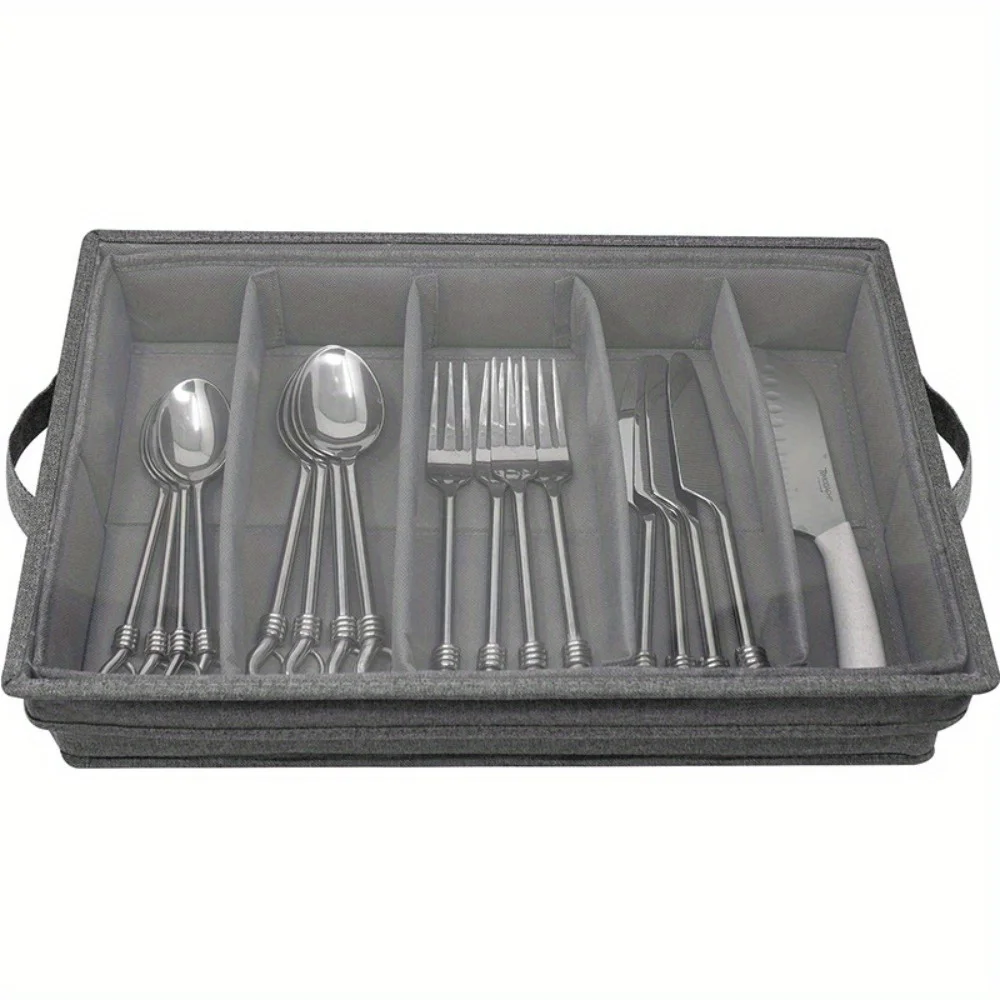 1pc 5 plaid cloth tableware storage box knife fork spoon storage box chopsticks storage boxhidden stash box