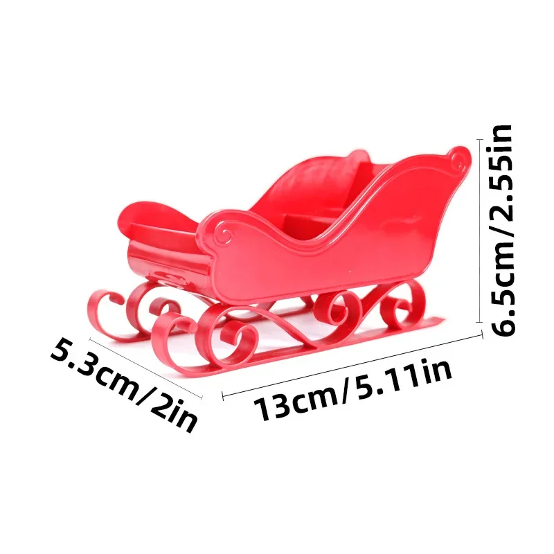 Mini Cute Christmas Sleigh Ornament for Office Desk Decor Accent Holiday Office Gift Desk Calendar Office Bookshelf Home Decor