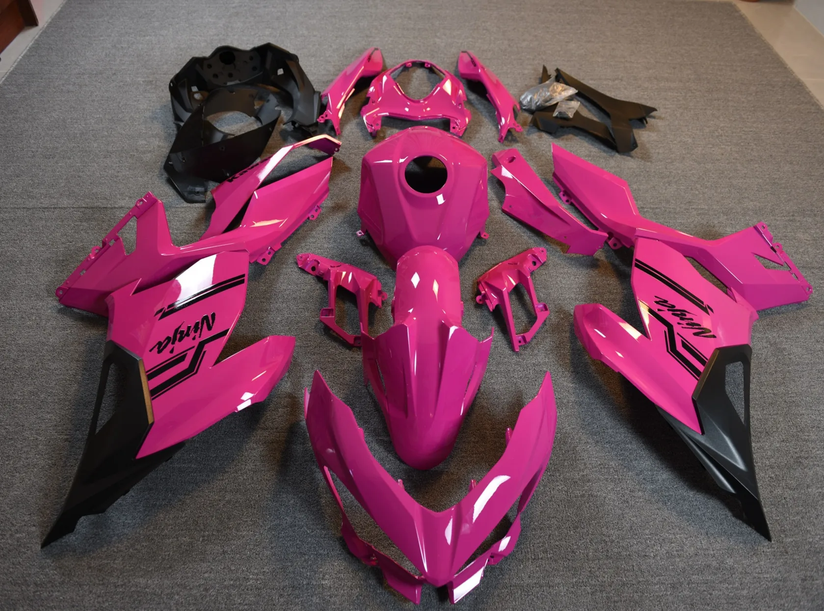 New ABS Whole Motorcycle Fairings Kit Fit For Kawasaki Ninjia400 2019-2023years 19 20 21 22 23 Bodywork Set beetroot purple