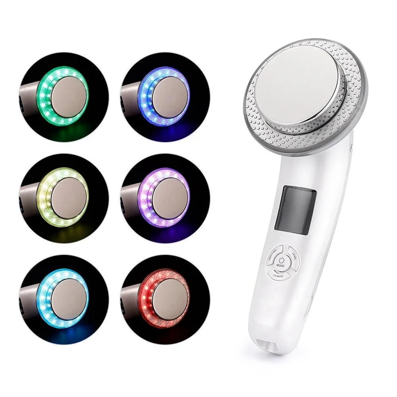 Instrumento de belleza con luz de colores, vibración física, masaje cálido, instrumento corporal, instrumento adelgazante