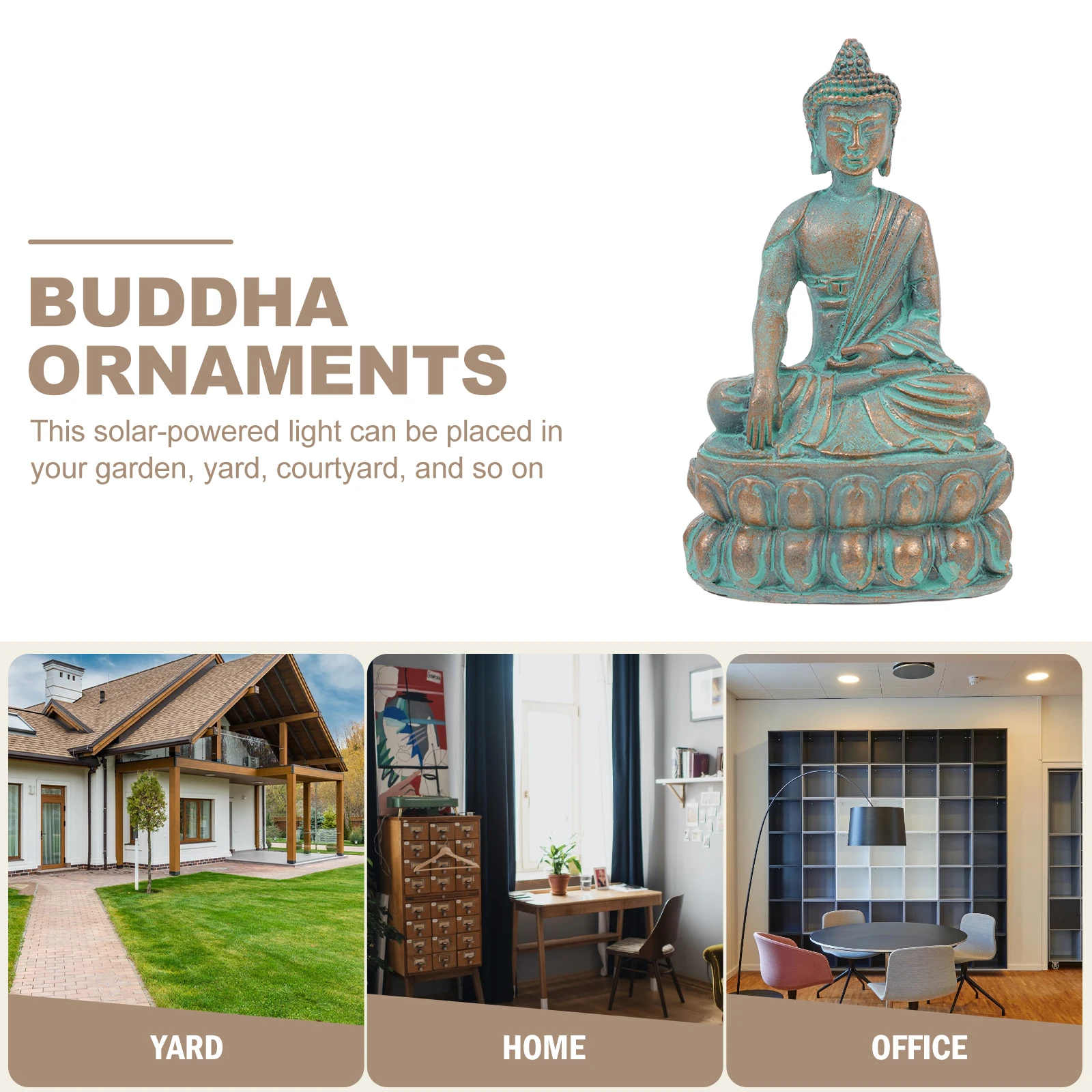 

1Pcs Style Buddha Decorative Ornament Resin Craft Desktop Adornment Religious Indoor Outdoor Scene Accessory