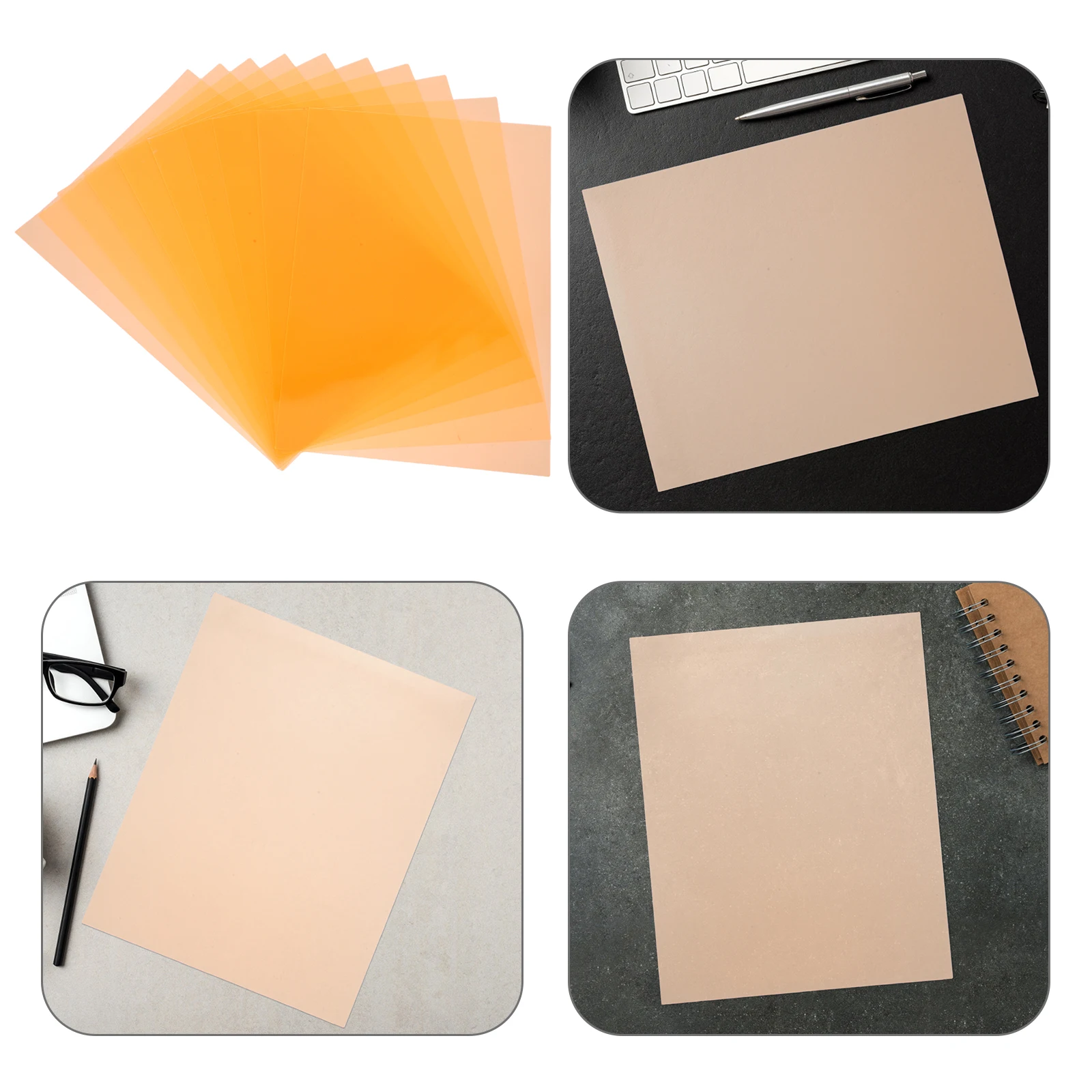 

10Pcs Transparent PVC Filter Sheets Color Correction Film for Lighting Gels Diffuser Sheet Crafting Projects