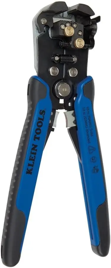 

Self-Adjusting Wire Stripper/Cutter for 10-20 AWG Solid, 12-22 AWG Stranded, and Romex 12/2 & 14/3, Heavy Duty with Adjustable