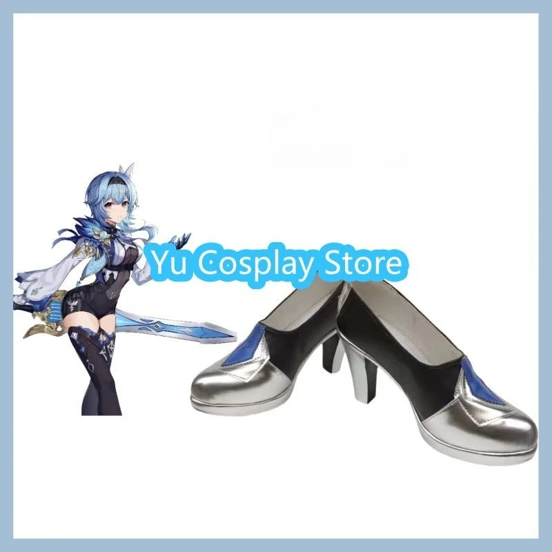 

Yu Косплей Магазин Genshin Impact Eula Обувь для косплея Аниме Обувь для косплея Сапоги Костюмы на Хэллоуин Реквизит