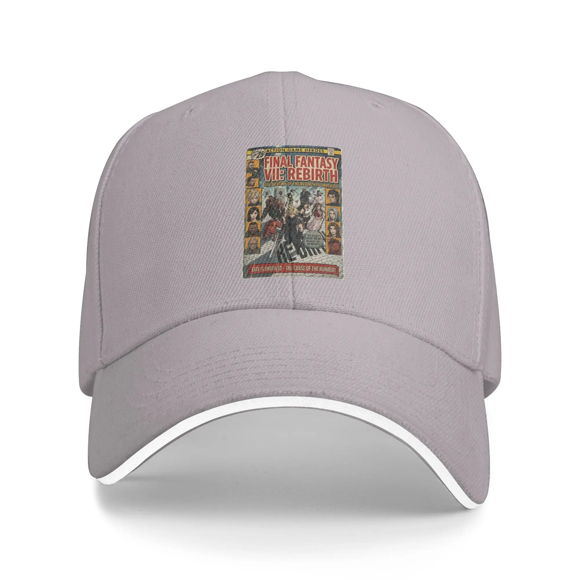 Hot Sale Final Fantasyi VII Rebirth Comic Art Baseball Cap  Retro Cap Men  Dog Walking Cap Men