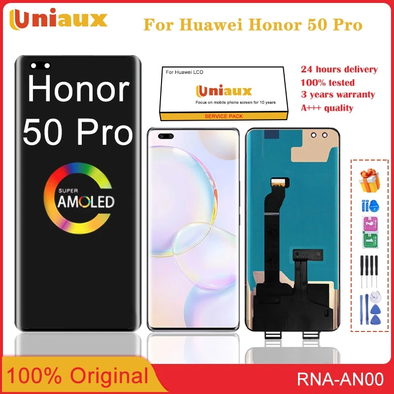 

6.72” Original For Huawei Honor 50 Pro LCD Display Touch Screen Digitizer Replacement For Honor 50 Pro RNA-AN00 LCD Display