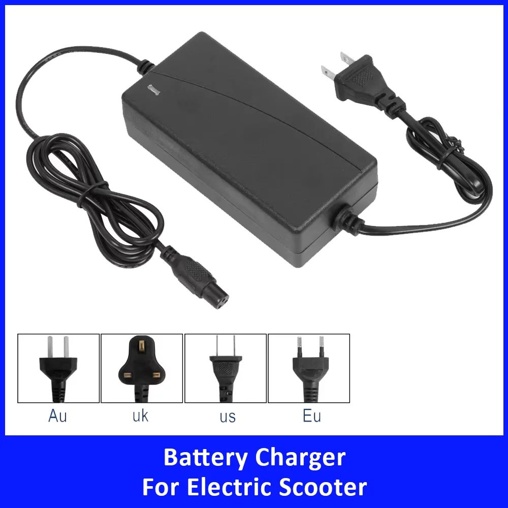 Carregador Universal de Bateria de Lítio 42V 2A para Hoverboard, E-Bike, Scooter, Bicicleta, Carregador de Energia Li-ion, Acessórios para Scooter Elétrico