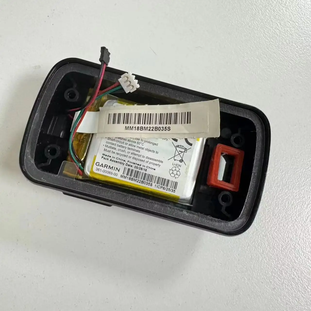 

For GARMIN Varia RDU Back Cover Case With Battery 361-00069-00 Rear Cover Case Rearview Radar Part Replacement Repair