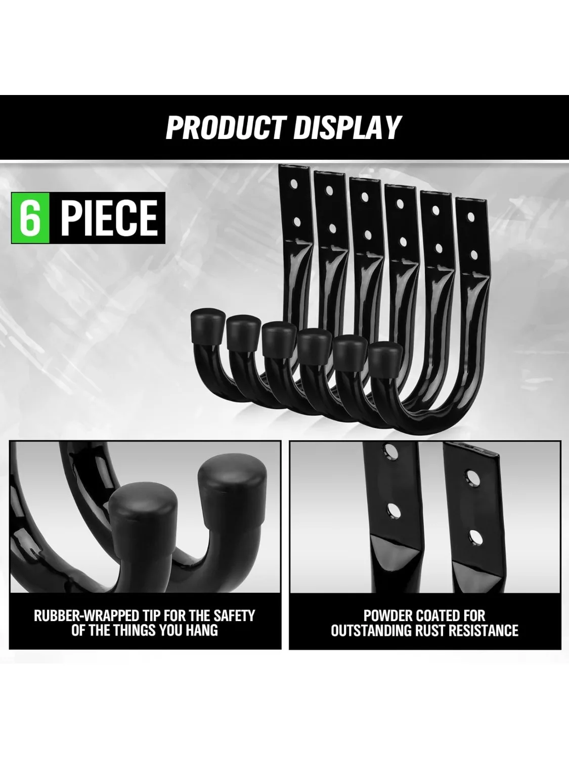 AliExpress NONE Heavy-Duty Garage Hooks, Wall-Mounted Garden Tool Storage Rack, Bike Storage Hooks, Ladder, Chair, Garden Hose, Power Tools