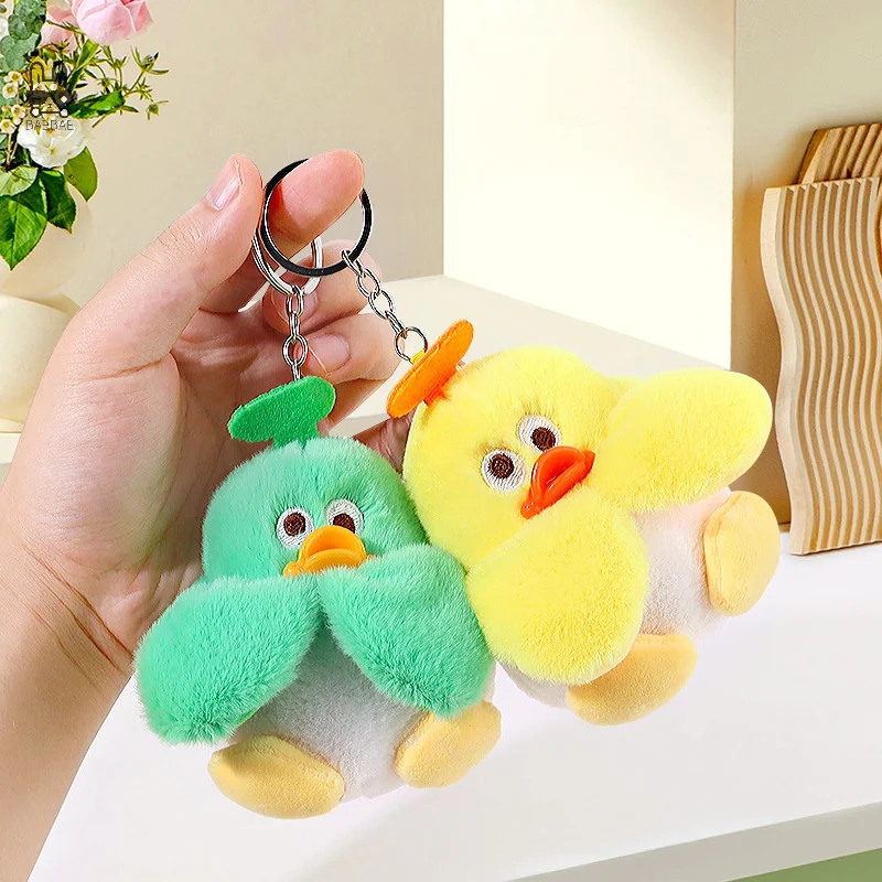 Cute Banana Duck Plush Doll Toys, Chaveiro Pingente, Mini Mochila Hangings, Presentes Ornamentos