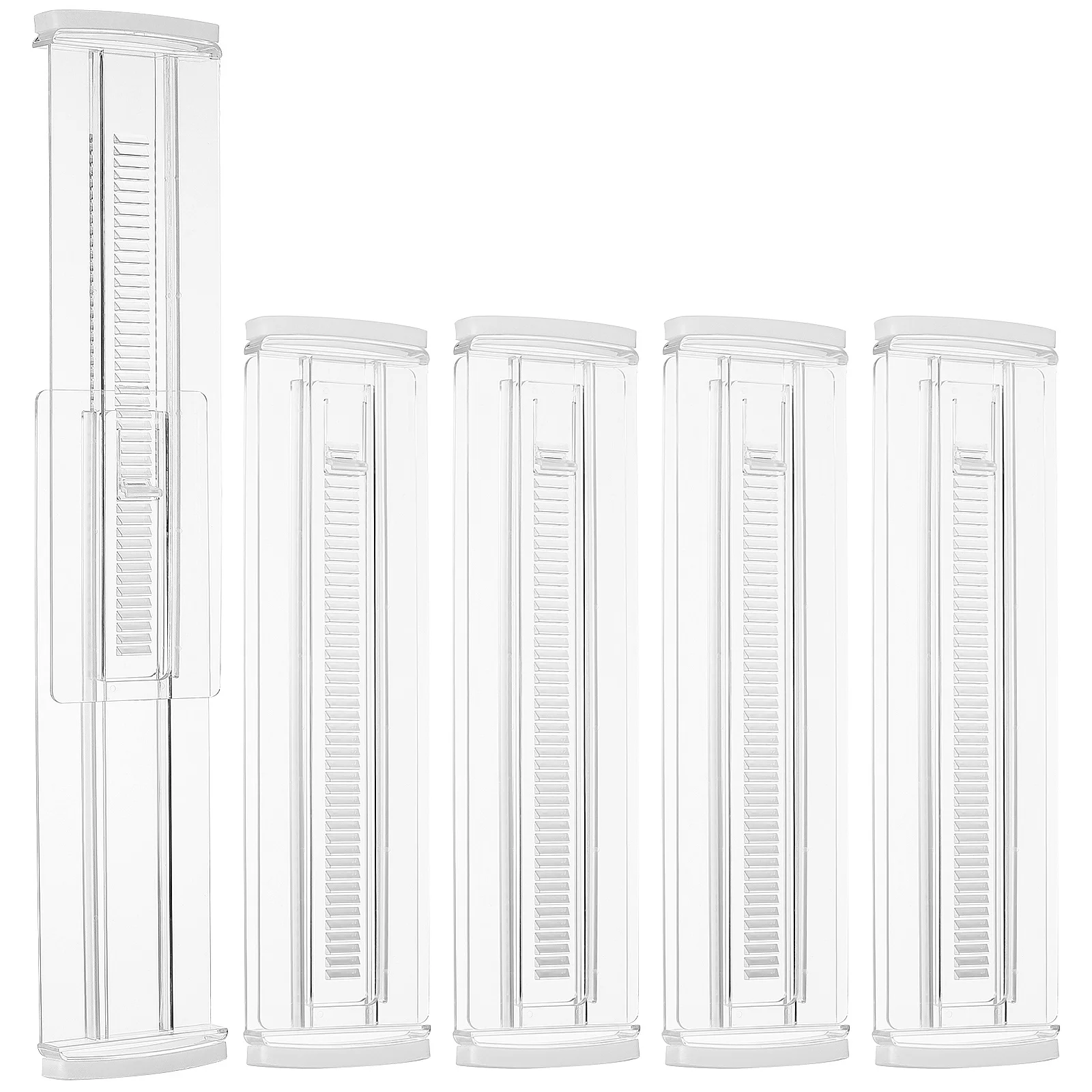 

6Pcs Clear Plastic Drawer Divider Adjustable Expandable Organizer for Dresser Kitchen Bedroom Clothes Utensils Storage