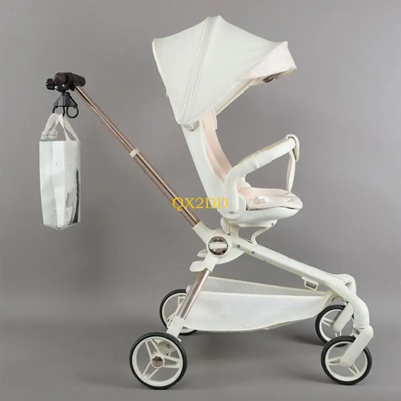 QX2D Infant Carriage Accessory Hook Features 360 Rotation Capability Quick Attachment for Various Strollers Space Saving