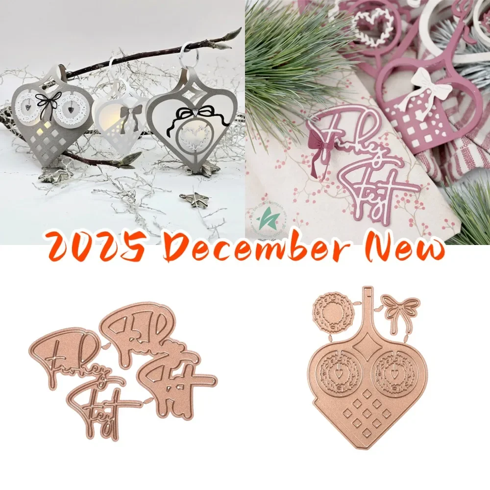 

2025 NewMetal Cutting Dies Scrapbook Diary Decoration Stencil Embossing Template DIY Greeting Card Handmade Happy Fest Stamps