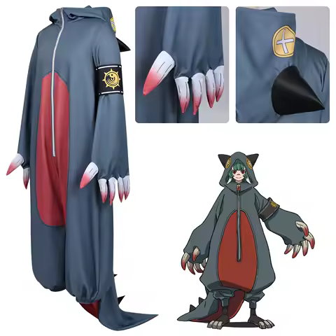 GACHIAKUTA Guita Cosplay Costume BlueJumpsuit Funny Pajamas Anime Game Daily Wear Halloween Embroidery Top Vest Short Costume