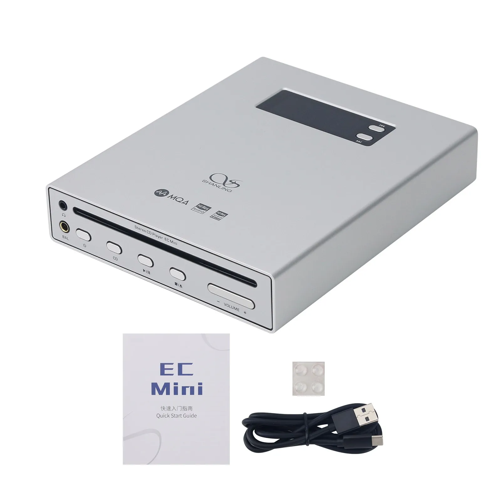 

SHANLING EC Mini Портативный профессиональный CD-плеер с поддержкой TF-карт, двусторонним Bluetooth 5.0, стерео, аудиодекодер, усилитель для наушников