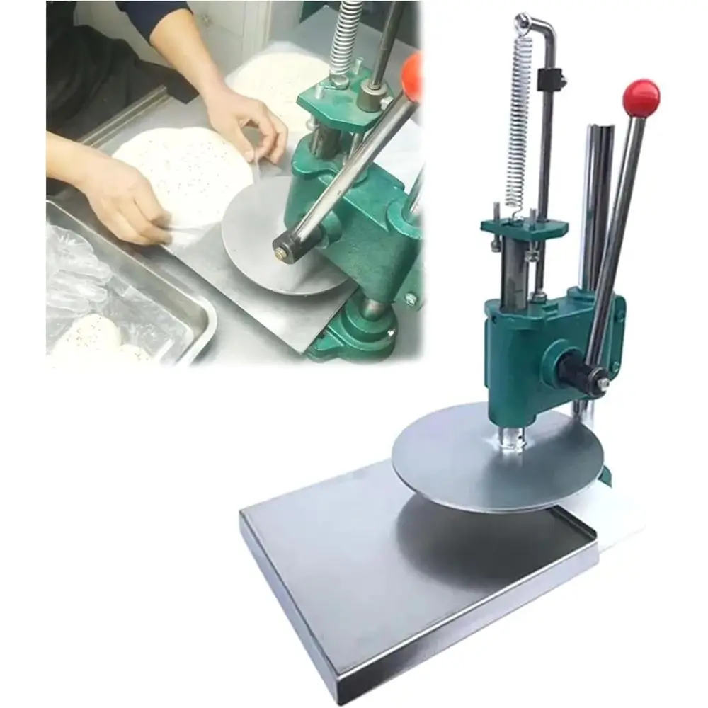 

Регулируемый пресс для теста из нержавеющей стали для пиццы, выпечки и хлеба - толщина 16 см