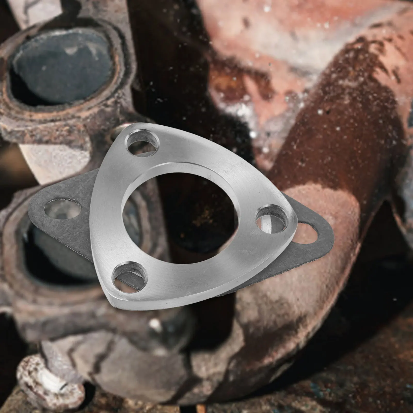 

Stainless Steel Exhaust Flange Universal Wear Resistant Easy Installation Leak Proof Auto Exhaust Pipe Flange