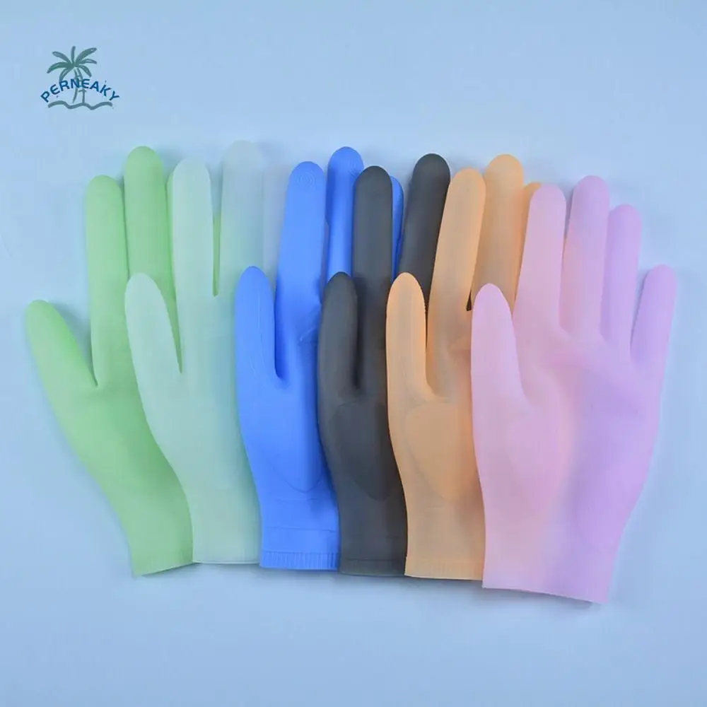 

1Pair Soft Silicone Moisturizing Gloves Reusable Waterproof Silicone Gloves Elastic Thicken Jewelry Making Mitten Casting