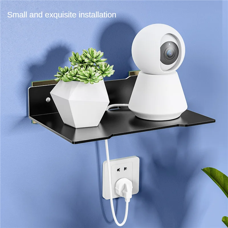 

A98E-2X Wall Shelf Holder Floating Shelf Stand Wall Mount Storage Rack For TV Projector Speaker Camera Router, Large