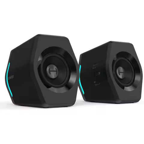 G2000 RGB Gaming Speakers, 32W Peak Power, Compact Design or PC/PS4/Desktop, Bluetooth 5.1, 3.5mm AUX, Game/Movie/Music es, 12 R