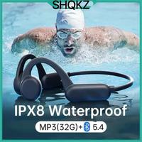Wireless Earphone Swimming Bone Conduction Bluetooth IPX8 Waterproof Headphones With 32G RAM Mp3 Music Microphone for shokz open