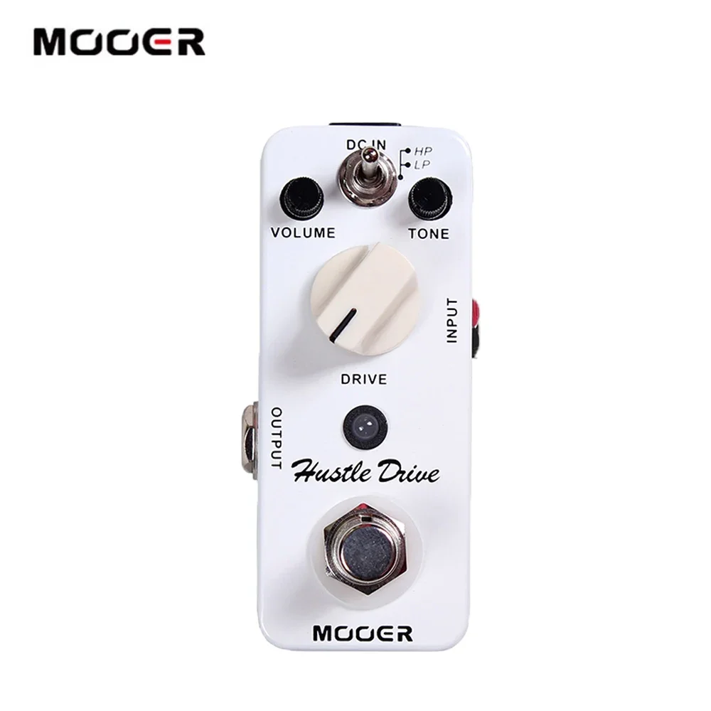 MOOER Micro Hustle Drive Distortion Effect Guitar Pedal Tube-like Drive Sound 2 Working Modes(HP/LP) Micro Guitar Pedal