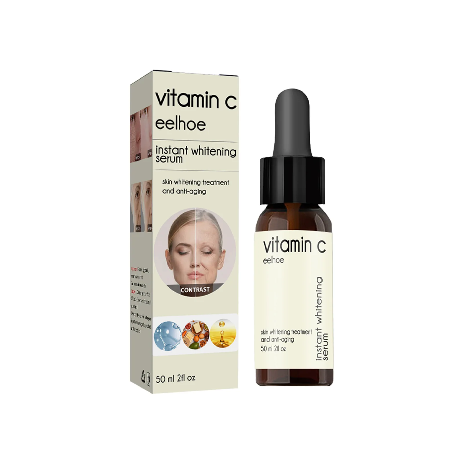 Vitamine C Gezicht Serum Anti Age Niacinamide Whitening Diep Hydrateren Verbeteren Huid Elasticiteit Verjonging Rimpelverwijdering Essentie