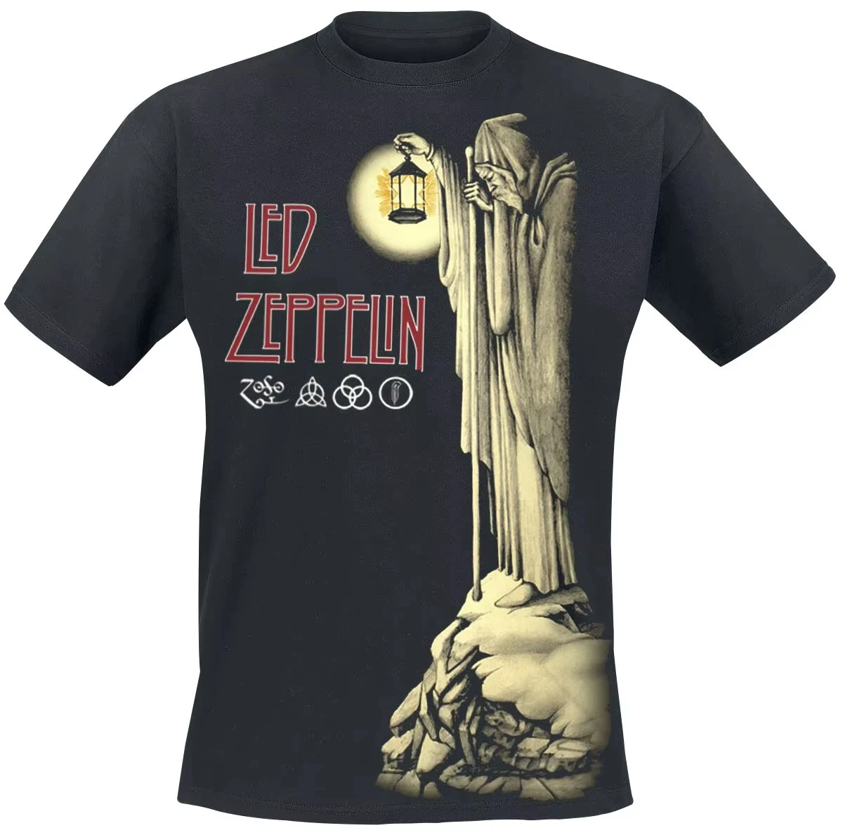 Rare Led Zeppelin Graphic Cotton T-shirt Unisex Summer Short Sleeve Fashion Brand Tee Luxury Casual
