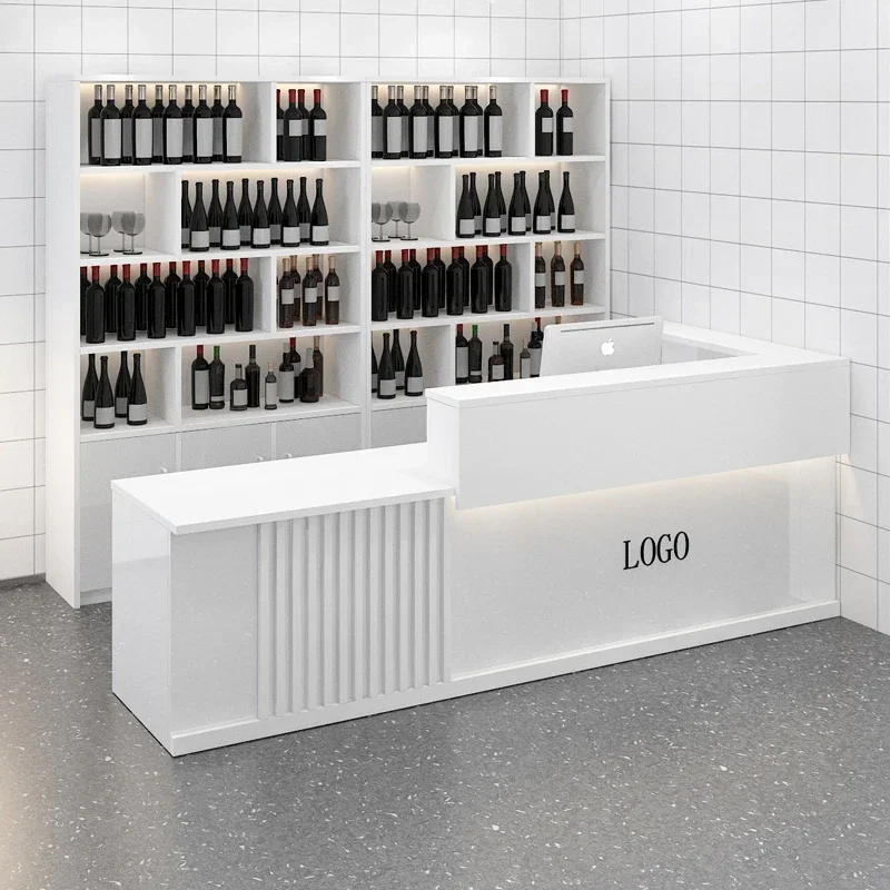 

Профессиональный дизайн, барная стойка, касса, роскошная простая стойка регистрации, современный салон, стойка регистрации, стойка регистрации