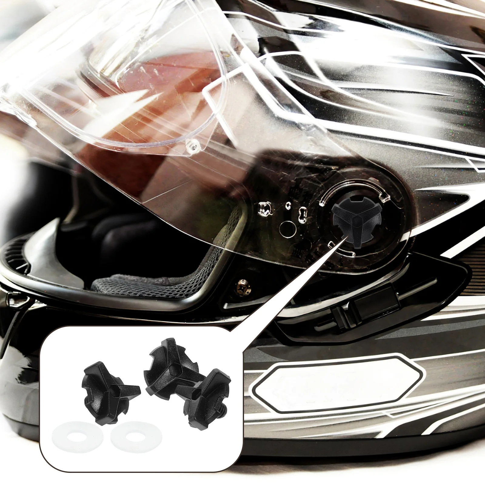 

3pcs Replacement Screws Universal Motorcycle Football Visor Screw Set Precision Machined Easy Install Multiple