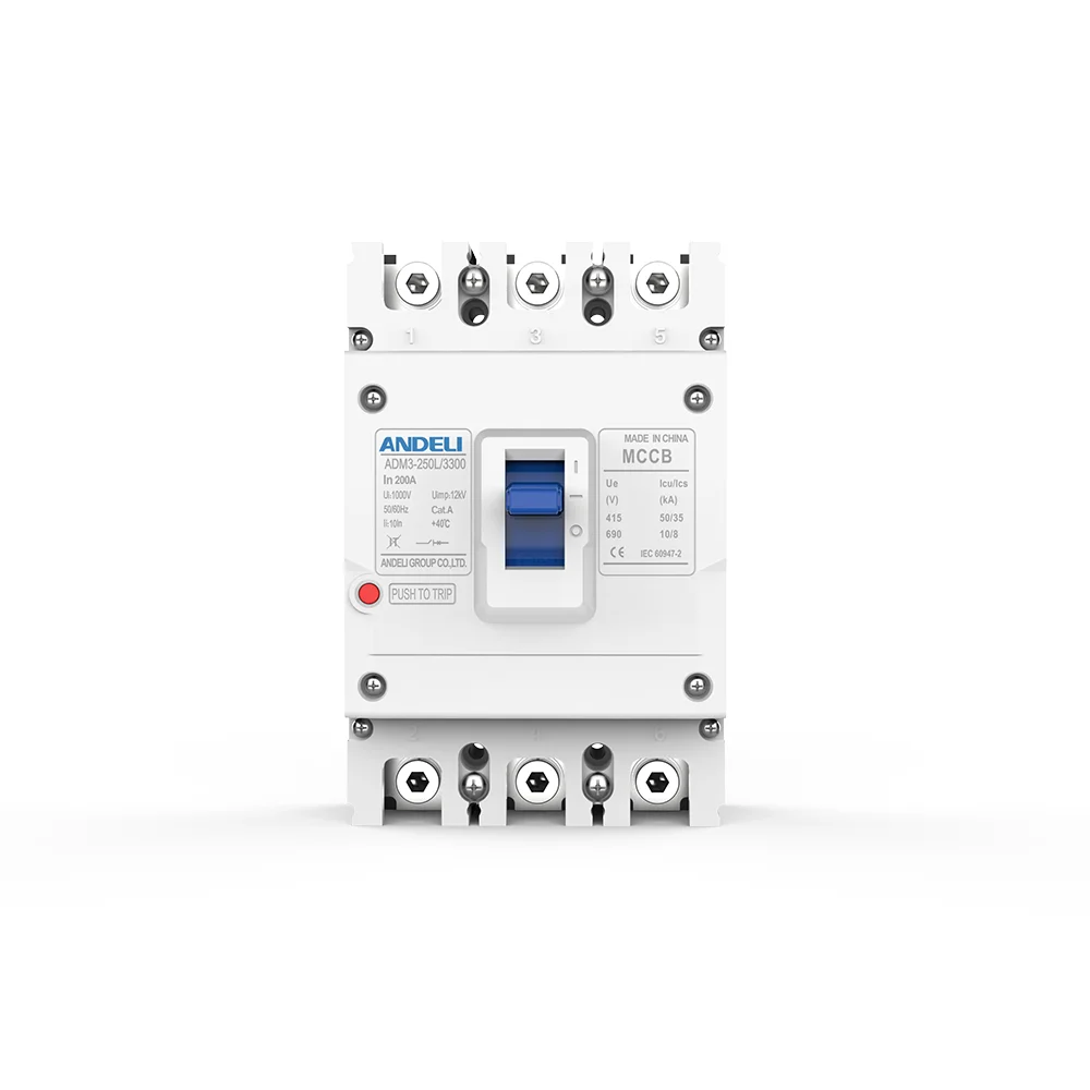 Picture 4: ADM3-250L-3300 250A 3-Pole MCCB Circuit Breaker Digital Trip Unit 50/60Hz 50kA Breaking Capacity 400/690V Class a