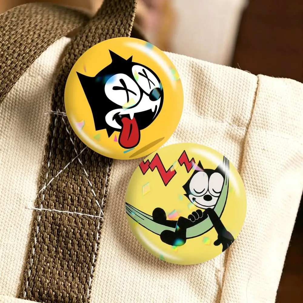 Cartoon F-Felix the C-Cats  25mm 32mm 44mm 58mm 75mm Brooches Badges Pins for Accessories Gift