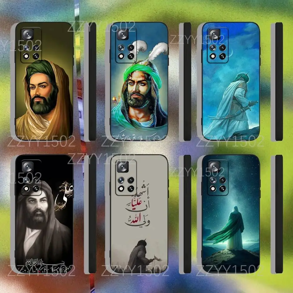 

Islamic Hz Ali Phone Case For Samsung S25,S24,Ultra,S20,S30,Plus,S22,S23,Ultra,Plus,5G Black Silicone Soft
