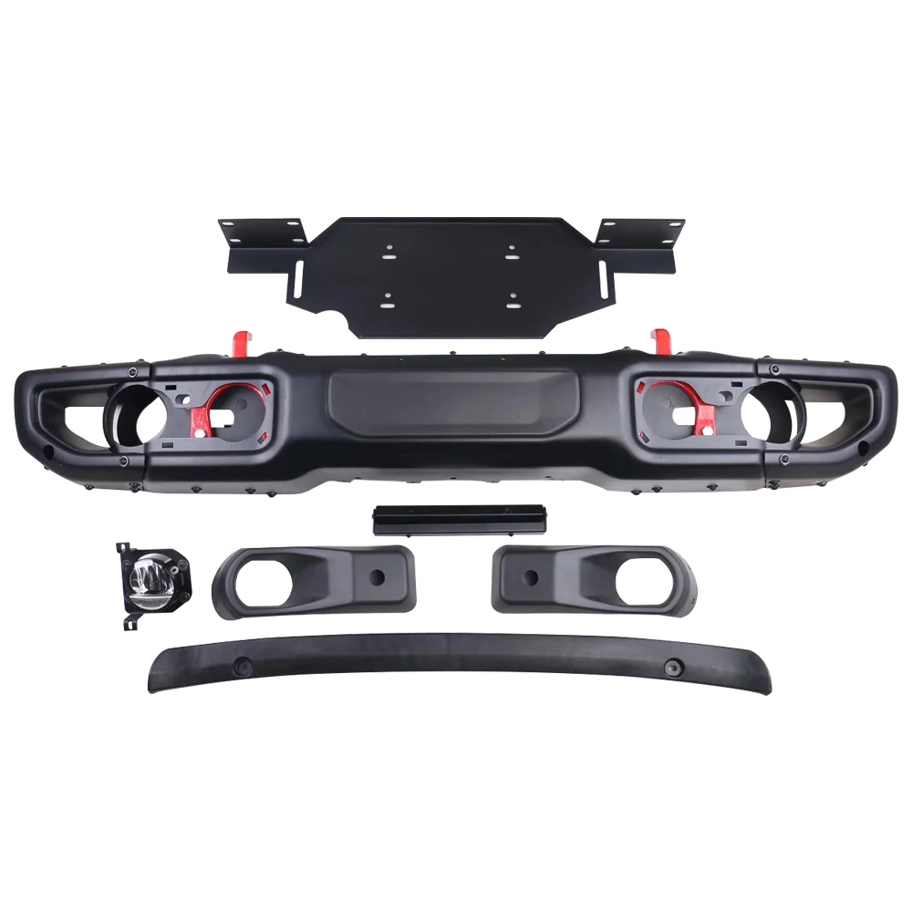 Free shipping to Russia Lantsun JK1049 JK to JL front bumper for jeep for wrangler JK 2007-2017 without sensor holes