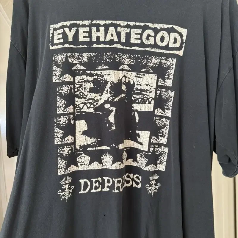 Черная хлопковая футболка Eyehategod Band Depress Tour Ub033